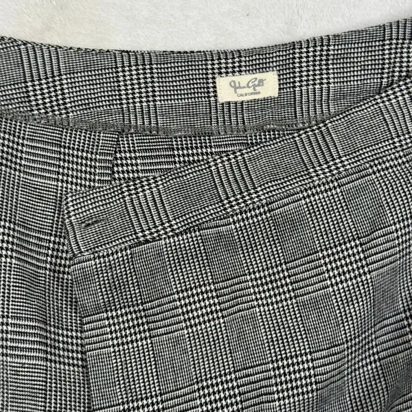 John Galt Glen Plaid Wrap Mini Skirt Black White Buckle MD383 XXS‎ - Image 8