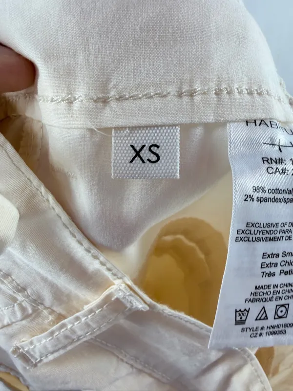 Habitual Wide Leg Drawstring‎ Waist Pants in Cream Size XS - Image 7