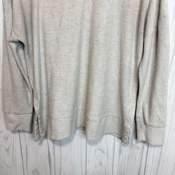 PRETTY REBEL Terry Oversized‎ Crewneck in Oatmeal, Large - Image 3