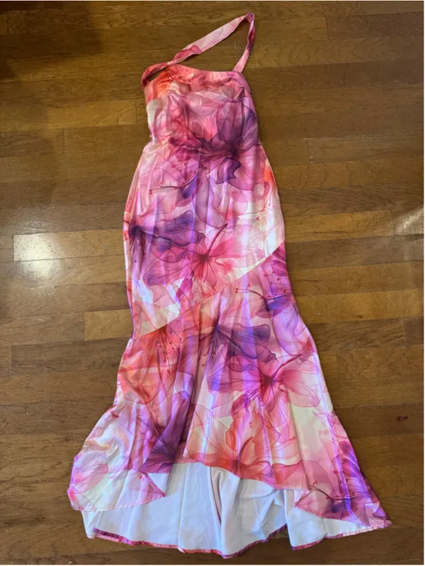 Women's Hello Molly One Shoulder Floral Dress Size 4 Pink Purple - Image 4