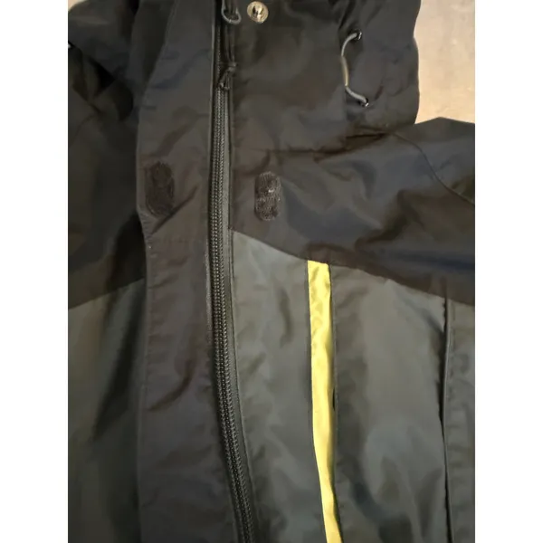 Columbia Interchange Hooded Jacket Womens Medium Black Grey‎ Neon Yellow Shell - Image 6