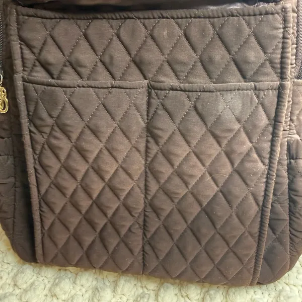 VERA BRADLEY Woman's Quilted Large Backpack Carryall Chocolate Brown - Image 6