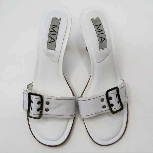 Vintage 90s MIA Buckle Heel Sandals - Image 3
