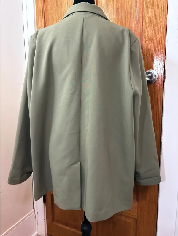 Old Navy XL Olive Green Stretch Blazer Jacket Women’s - Image 3
