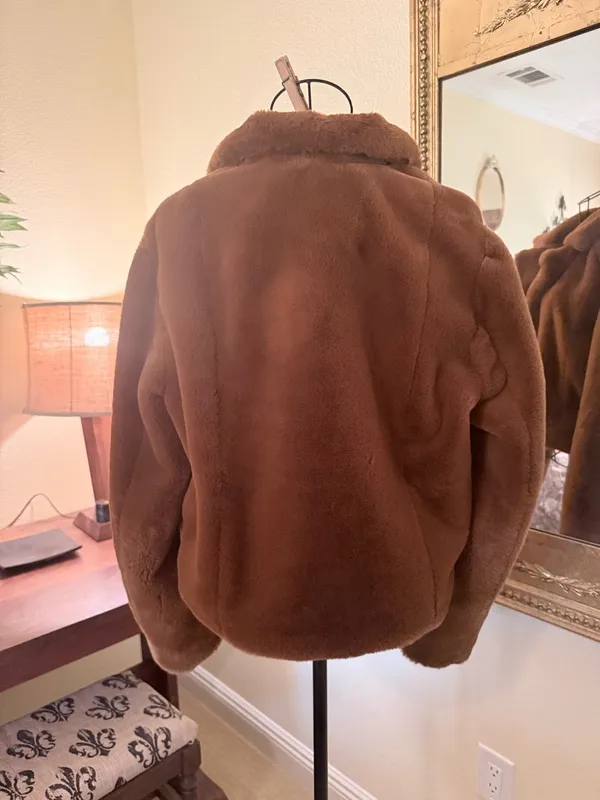 Blank NYC Chocolate Plush Teddy Jacket  - Image 5