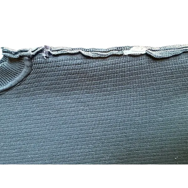 KLD Black Ribbed Knit Cropped Tank Top Small Made USA - Image 10