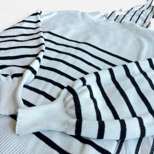 Zesica Women's Striped Knit Sweater - Image 6