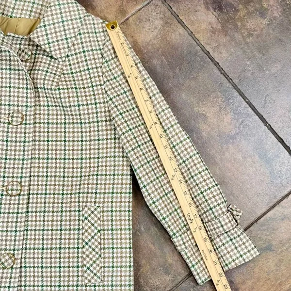 Susan Lynn Vintage Houndstooth Plaid Peacoat Jacket - Image 4