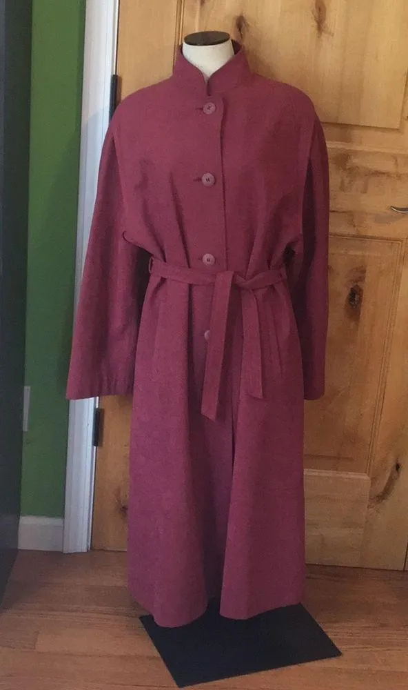 Anthropologie FEMITEX 2-Pckt Rose Belted Lined TrenchCoat EUC M - Image 4