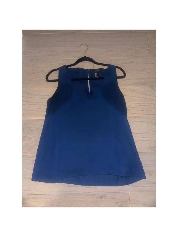 Forever 21 Navy Sleeveless Blouse Small - Image 3