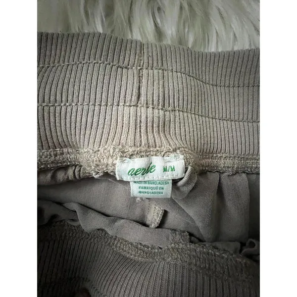 Aerie size Medium Beige Jogger Pants with Drawstring Waist - Image 7