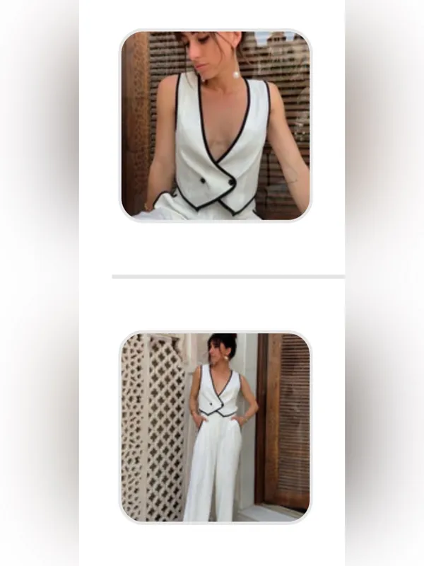 12th Tribe White and Black Pant Set - Image 4