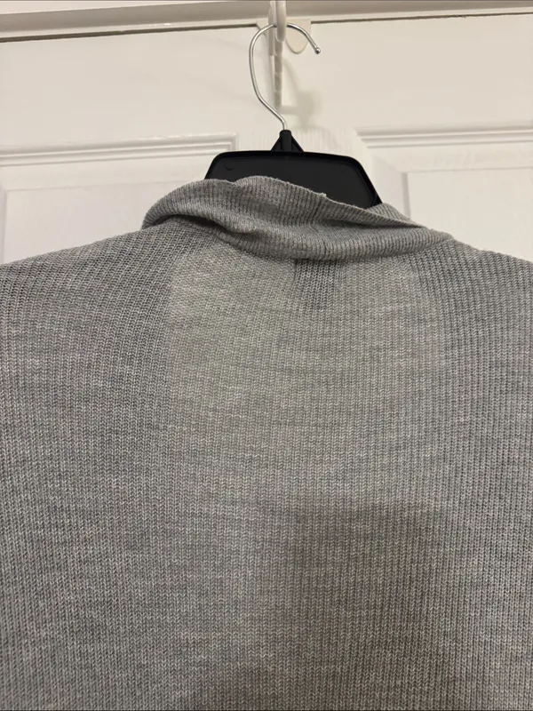 A New Day Women's Light Gray Open-Front Ribbed Cardigan Sweater - Image 5