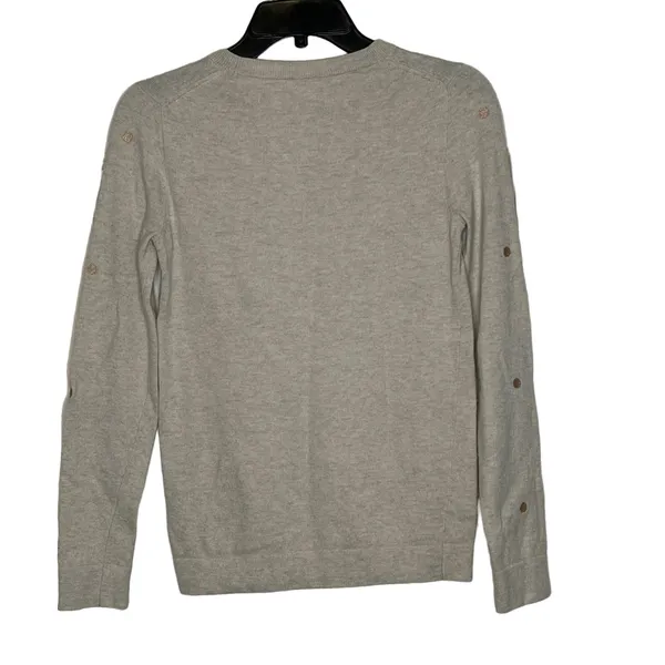 J. Crew Sweater Size XS Light Tan‎ With Gold Polka Dots Cotton Merino Wool Blend - Image 5