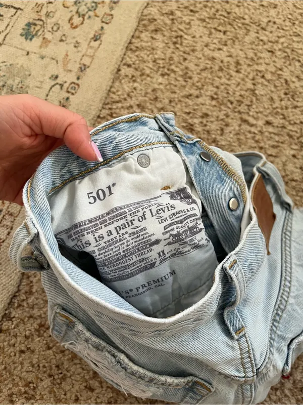 Levi's Original 501 Shorts in Luxor Anubis, Size 23 - Image 5