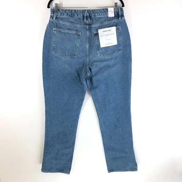 Good American Womens Good Boy Jeans High Rise Split Cuff Blue941 12/31 - Image 2