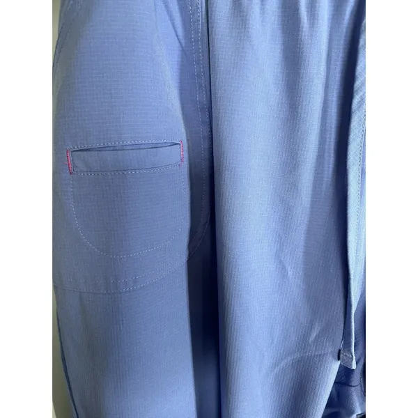 Heart Soul Size 2X Petite Scrub Pants Elastic Waistband & Pockets Ceil Blue - Image 5