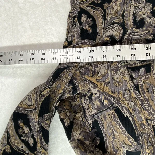 Joanne Scott blazer Womens 4 corduroy paisley made in usa 100% cotton‎ - Image 6