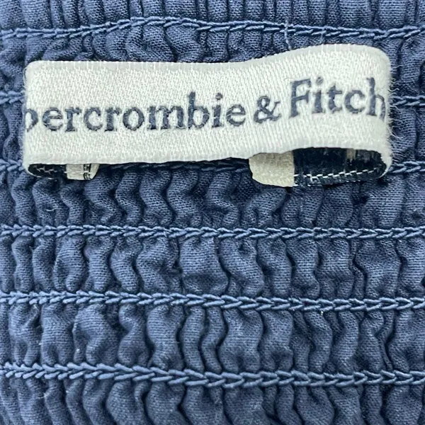 Abercrombie & Fitch Blue Short Puff Sleeve Square Neck Mini A-Line Dress Size MP - Image 3