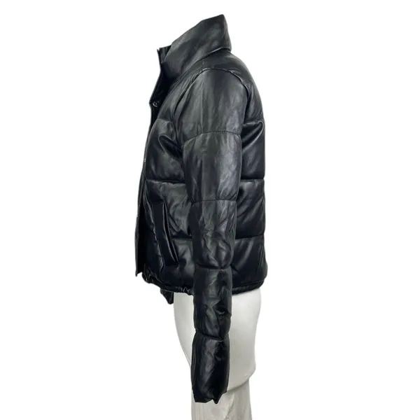 Hollister Women's Black Full Zip Snap Long Sleeve Puffer Coat Jacket Size S - Image 2
