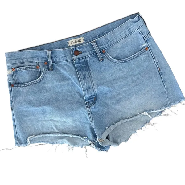 Madewell Relaxed Denim Shorts Cedarcroft Wash Size 32" Size 14 - Image 2