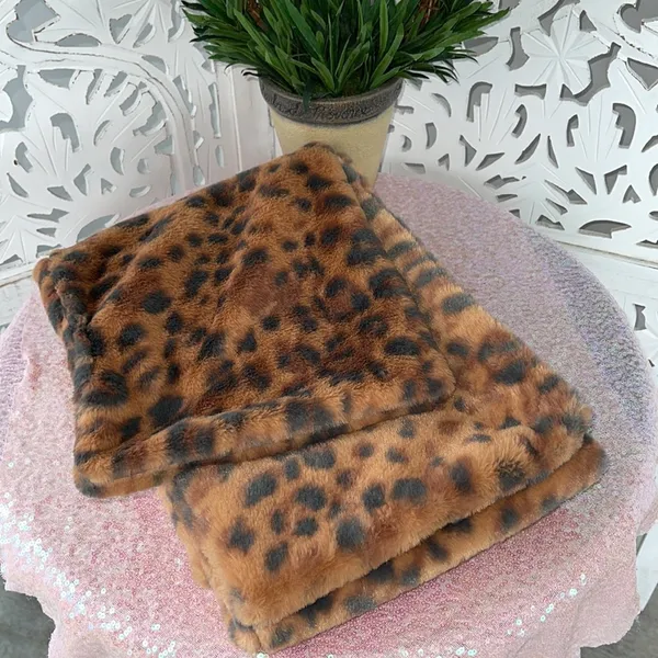 Aerie FAUX FUR LEOPARD PRINT SCARF - Image 3