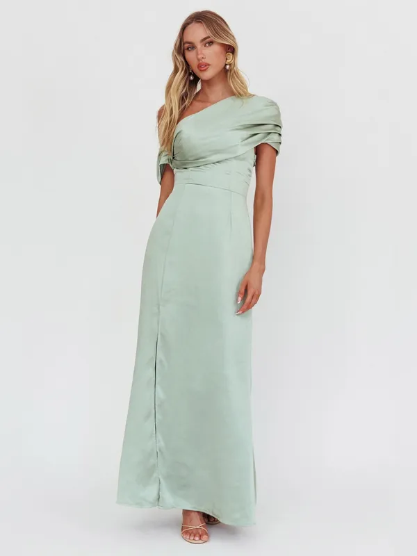 Selfie Leslie XSaints + Secrets $115 Bellissima Asymmetric Shoulder Maxi Dress - Image 2