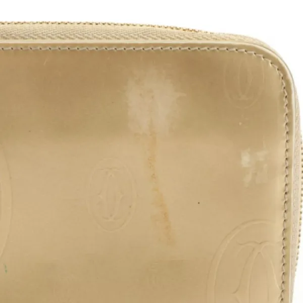 Cartier Happy Birthday Round Zip Long Wallet in gold-colored patent leather - Image 8