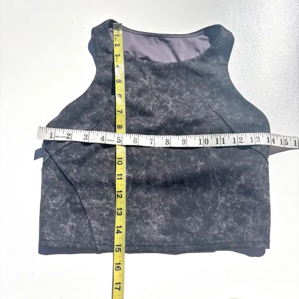 Lululemon Invigorate Training Crop Tank Top in dark denim wash print 6 - Image 3