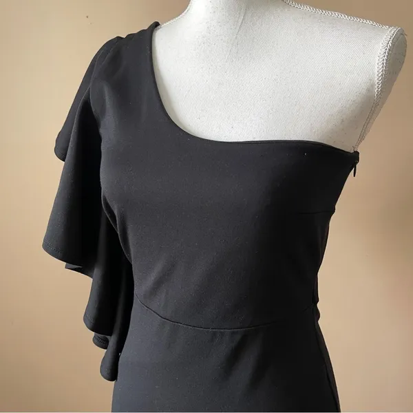 LULU'S | Live my Life Black One-Shoulder Bodycon Dress Sz M - Image 7