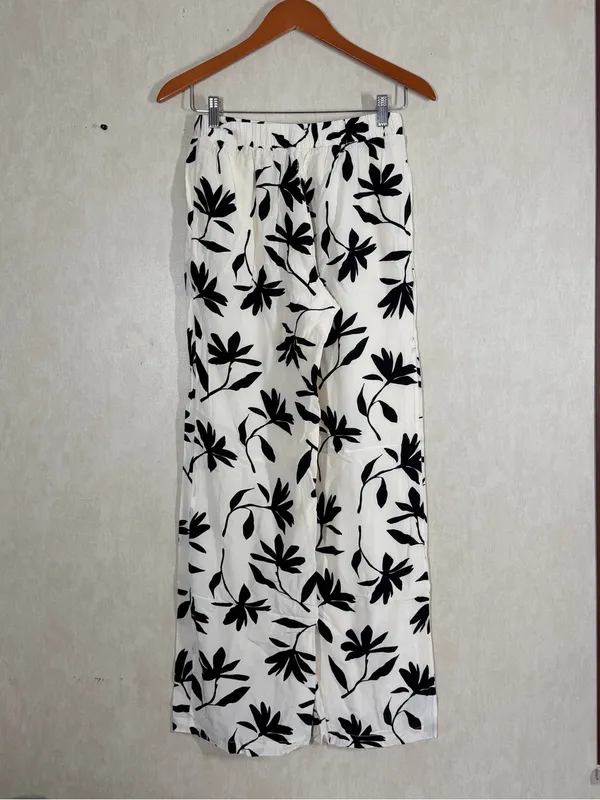 Anine Bing Women’s Owen Pants Pull On Straight Leg in Ivory Daisy S - Image 6