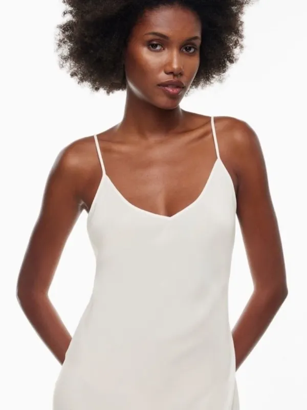 NWT Aritzia | Wilfred | Only Slip Midi Dress in Light Birch Size XL - Image 7