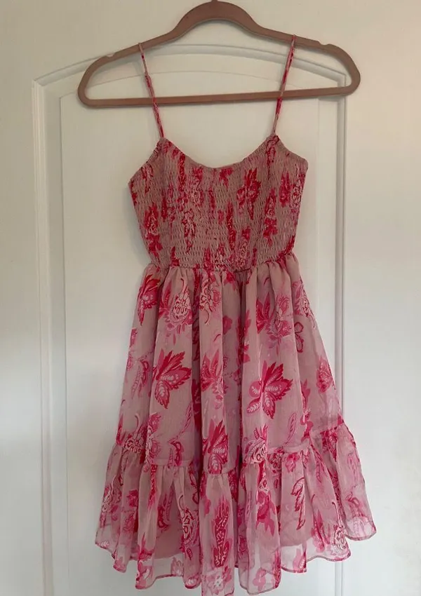 Hello Molly On The Pther Side Pink Floral Dress Size 2! - Image 7