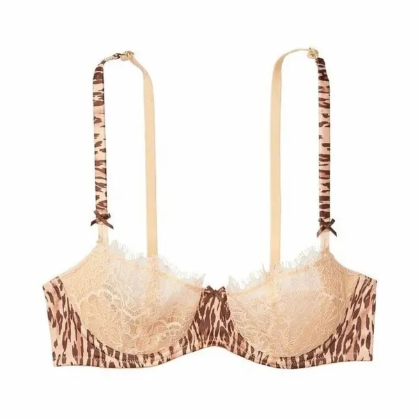 Victoria’s Secret Dream Angels Push Up Bra Lingerie Lace Leopard Cheetah Print - Image 4