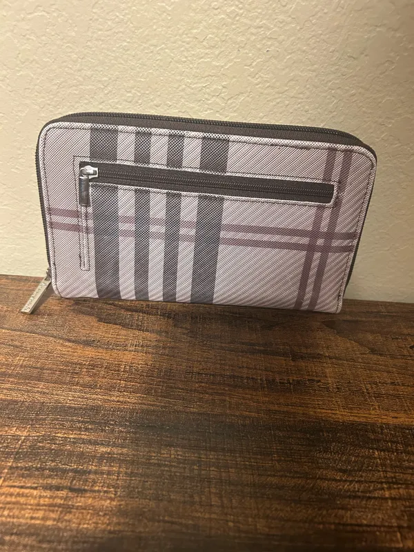 SAVVYCENTS plaid wristlet wallet Purple - Image 3