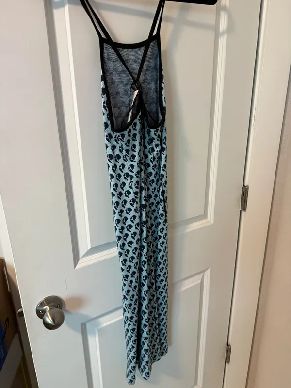 Zara Blue Ikat Knit Midi Dress - Image 2