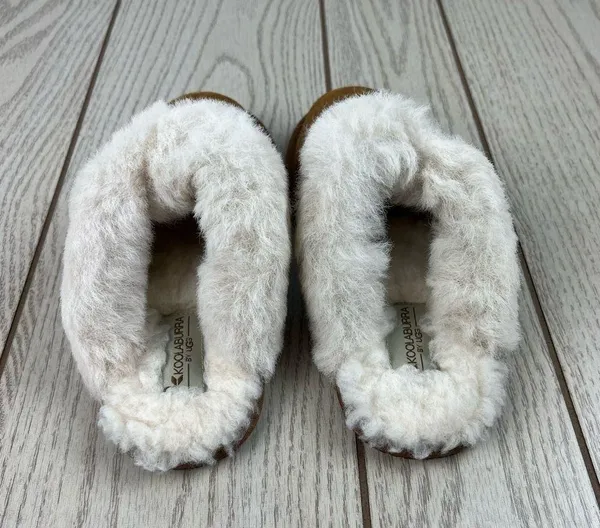 Koolaburra by UGG Milo Scuff Furry Slide on Slipper Shoe US6 Chestnut $60 - Image 5