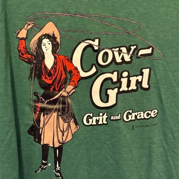 Bella Canvas Green Cowgirl T-Shirt nwot - Image 2
