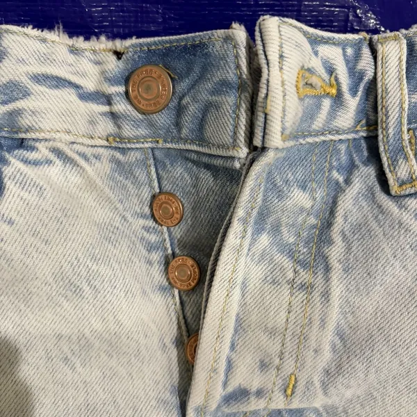 Free People We the Free Women Light Wash Blue Denim Jean Shorts 25 Festival New - Image 3