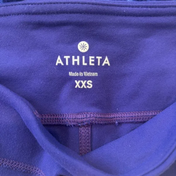 Athleta Women's Purple Honeycomb Connect Crop Capri Leggings XXS Yoga Running - Image 5
