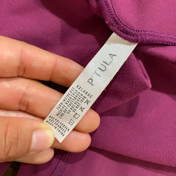 P’TULA Purple High Rise Leggings XXL Sculpt Workout Activewear - Image 4