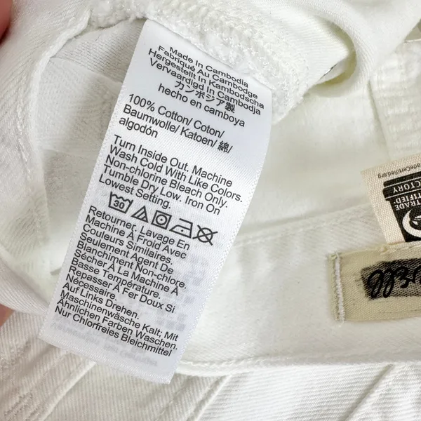 Madewell Low Slung Baggy Jeans Pure White Rigid Wide Leg Relaxed US 28 NWT - Image 13