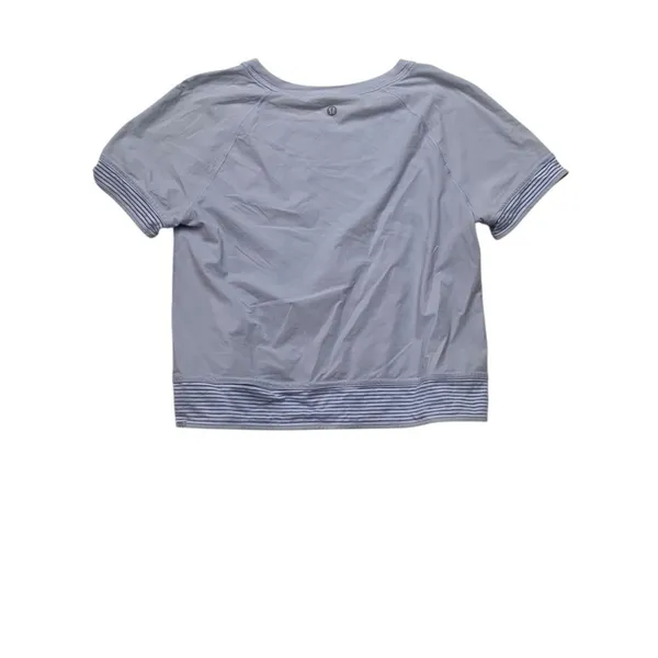 Lululemon size 6 stripe in stride Light Lavender crop Crewneck Athletic Top - Image 9