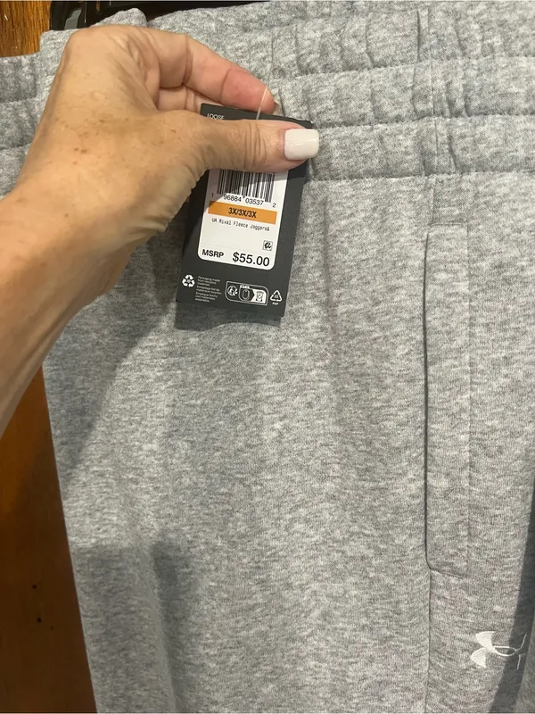 Under Armour Light Gray Women's Track Joggers - Image 4
