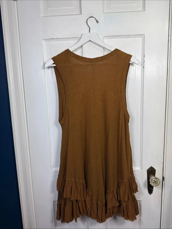 Free People We the Free Shimmy‎ Flowy Sasha Swing Oversize Tank Top W2516 Sz M - Image 9