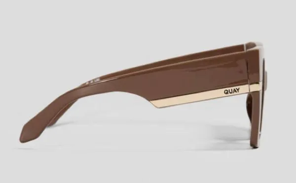 New Quay Australia Brown Notorious Oversized Sunglasses with Gradient Lenses - Image 3