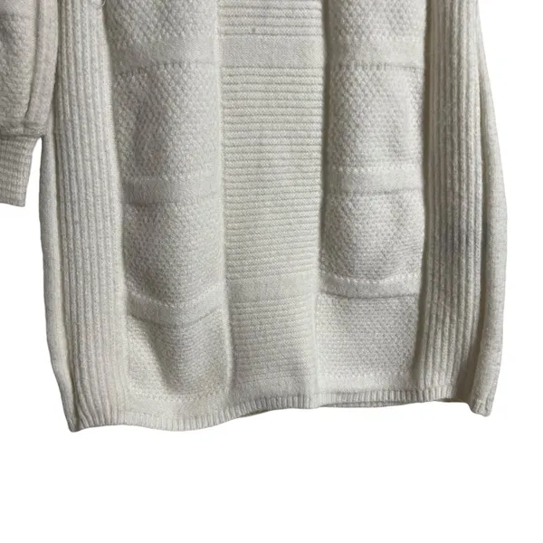 Area Stars White Open Back Knit Long Sleeve Mock Neck Sweater Mini Dress Size M - Image 10