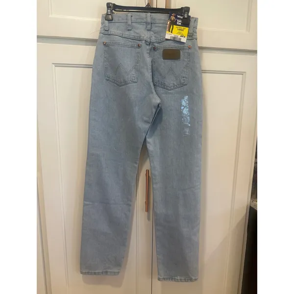 Wrangler Cowboy Cut 14MWZ Light Wash Slim Fit Tapered Leg Jeans 0x32 NWT western - Image 2
