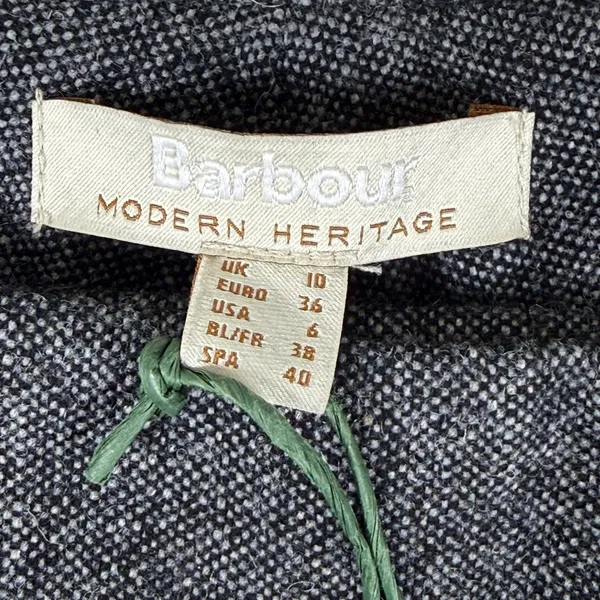 Barbour Veronica Wide Leg Trouser Gray Wool Blend Tweed Pants LTR0370MI11 Size 6 - Image 2