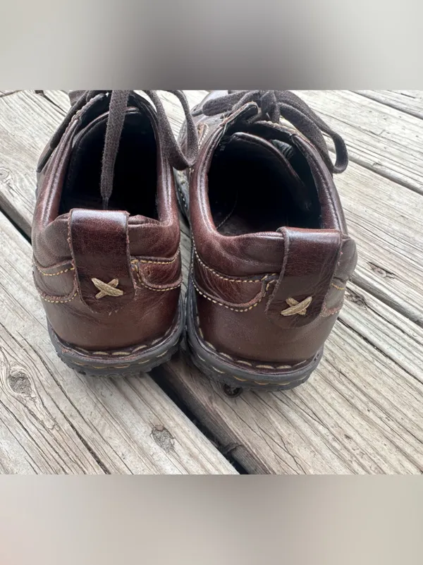 Born Dark Brown Lace Up Leather Oxfords, Size 7 (EU 38) - Image 4